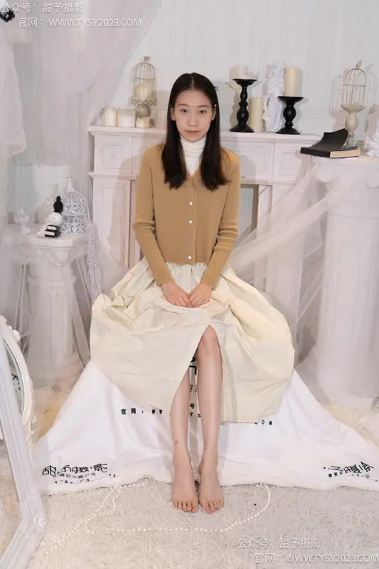甜予摄影 NO.013 帆帆-平底鞋、白棉袜、裸足 12